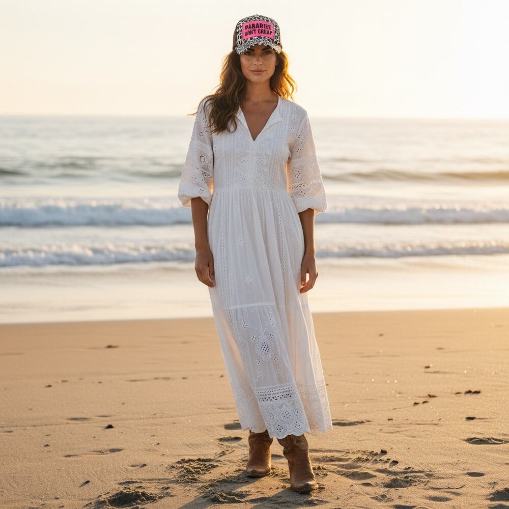 Pinky Bolle Distressed Leopard Trucker Hat Paradise Aint Cheap